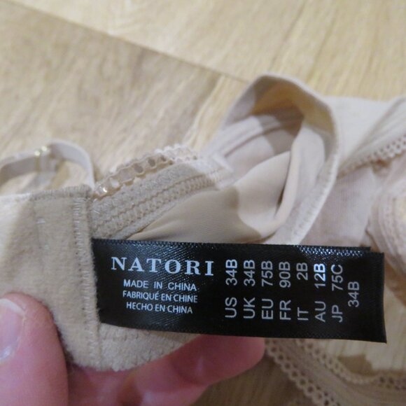 NATORI Revive Full Fit Underwire Bra in Cafe Lace Semi Sheer - Size 34B - Picture 12 of 12